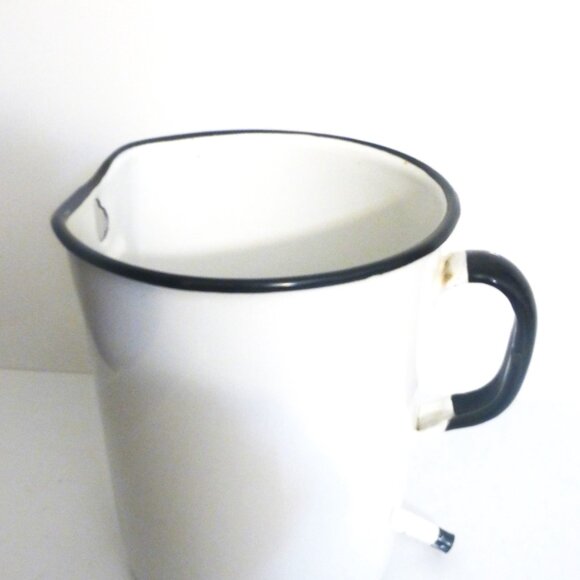 Antique Enamel RAIN CATCHER w/ SPOUT Farm House Country Style - Picture 3 of 5